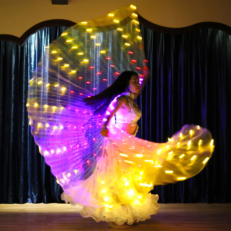 3 color Led belly dance isis wing for ladies more colors