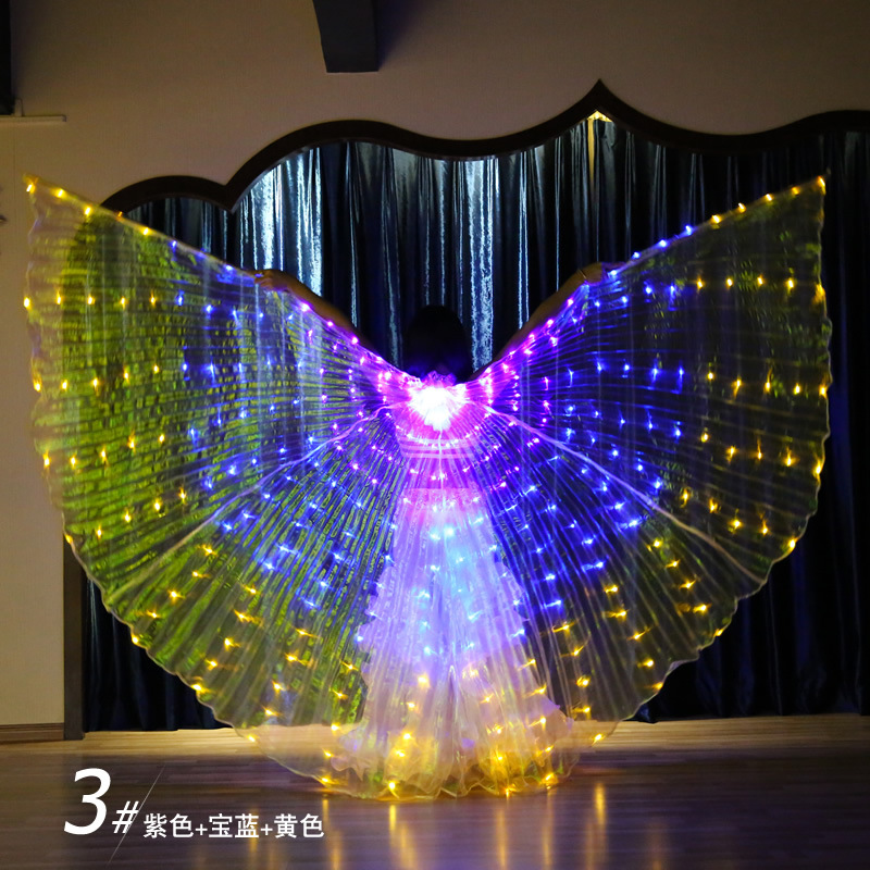 3 color Led belly dance isis wing for ladies more colors