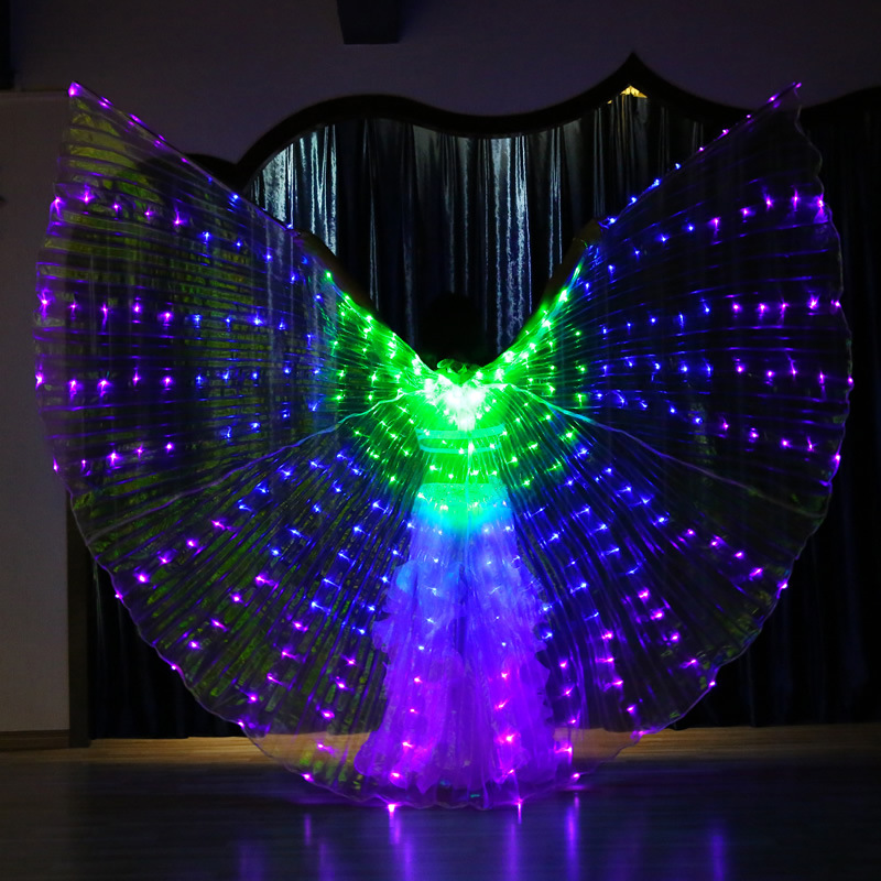 3 color Led belly dance isis wing for ladies more colors