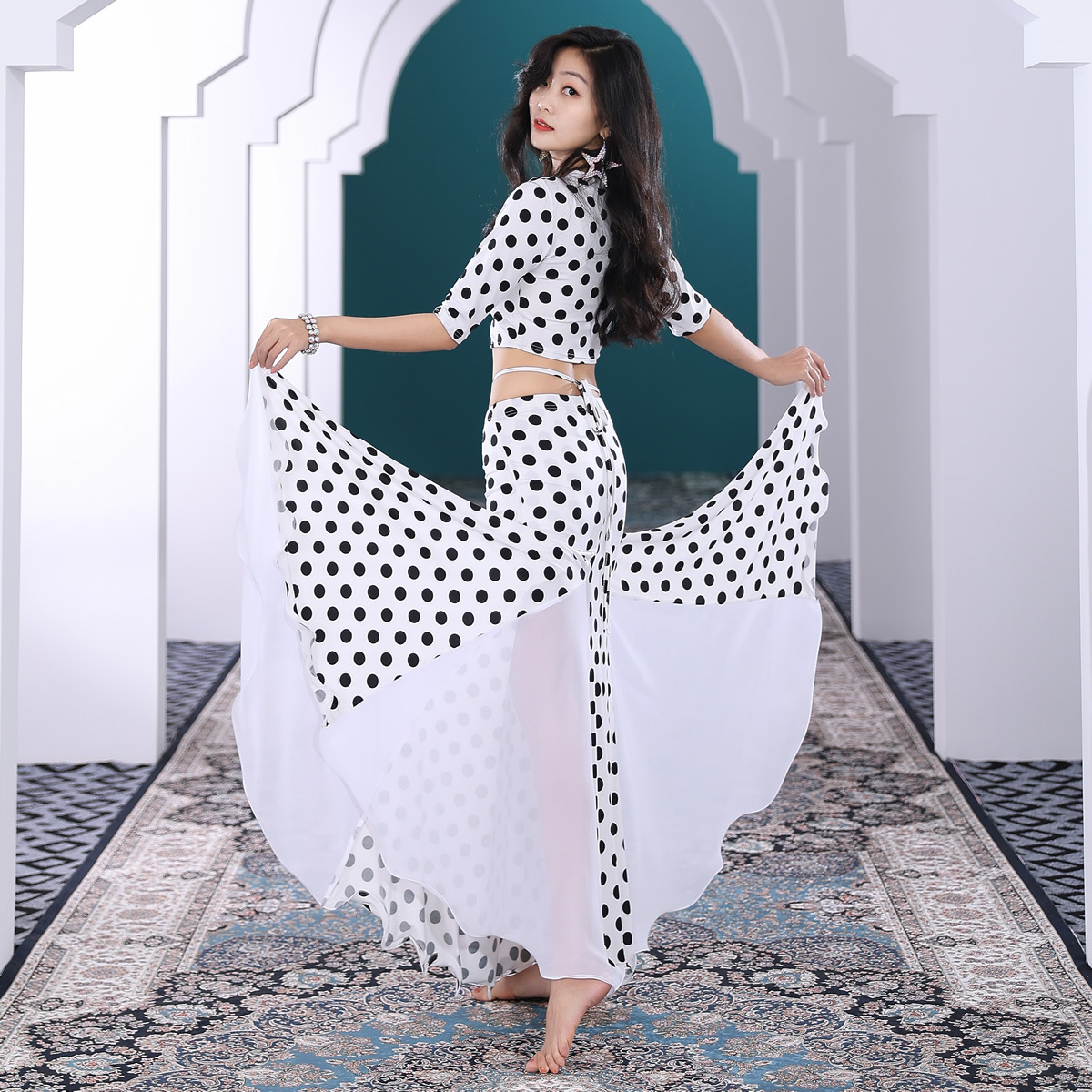 belly dancer casual costumes with spot S M L  5026