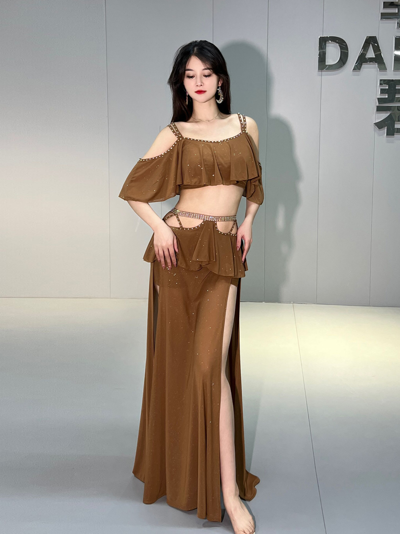 belly dance casual style oriental dance long skirt costumes M L 5023