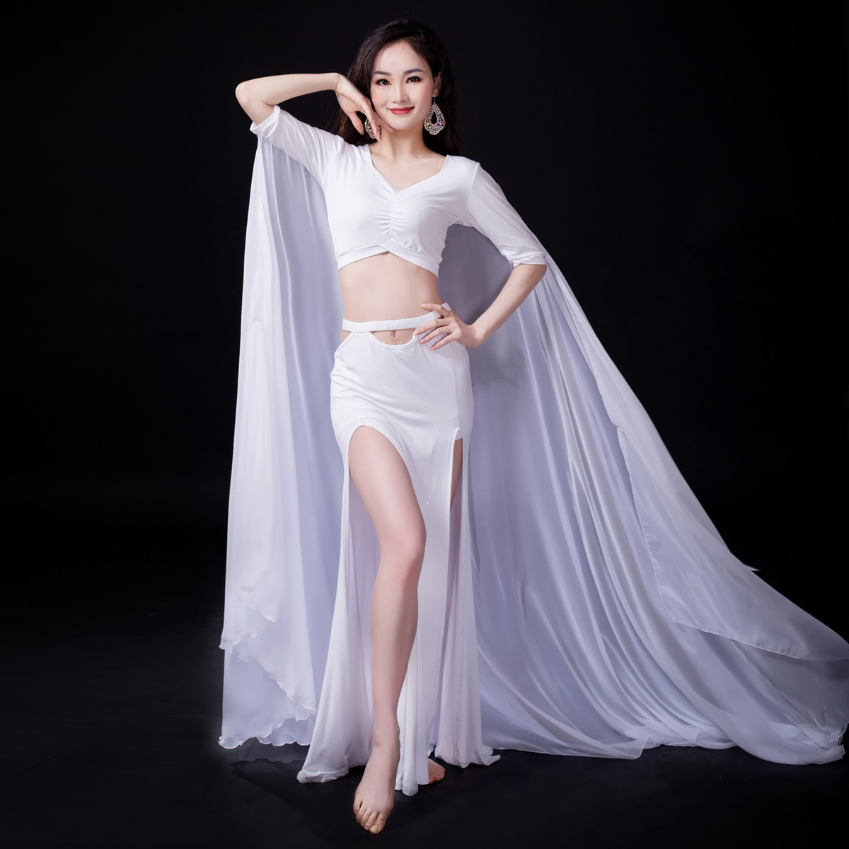 belly dance casual costumes Long Skirt S M L  5055