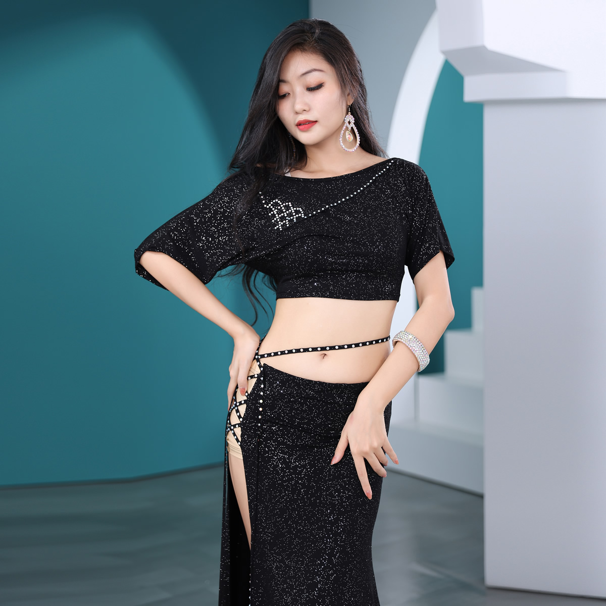 belly dancer Oriental Dance Costumes Casual Class Wear belly dance Workout Clothes S M L 