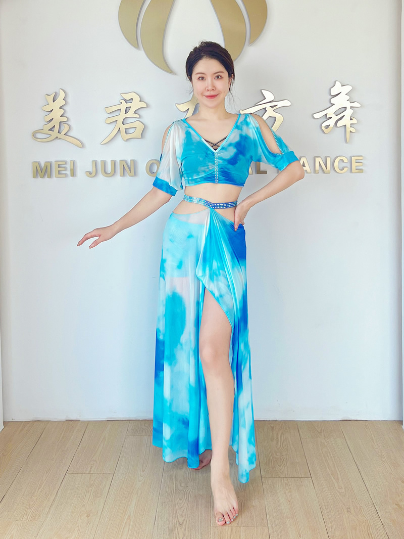 tie dye belly dance casual style oriental dance long skirt costumes S M L 5582