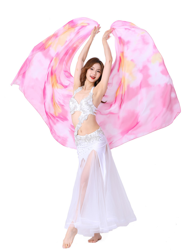 Dancewear tie dye belly dance veil for ladies 250 cm*120cm