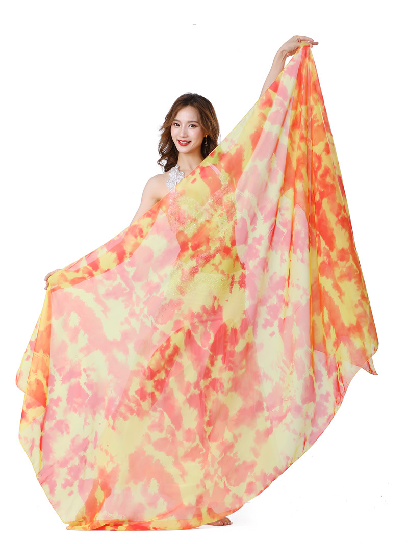 Dancewear tie dye belly dance veil for ladies 250 cm*120cm