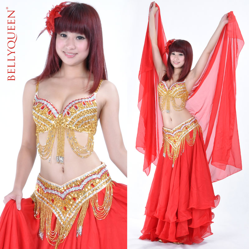 belly dance costume red