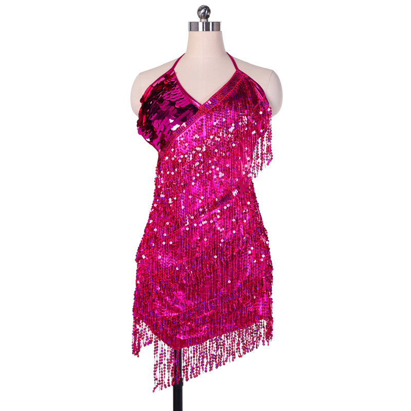 V neck Latin dance dress with tassel LT15