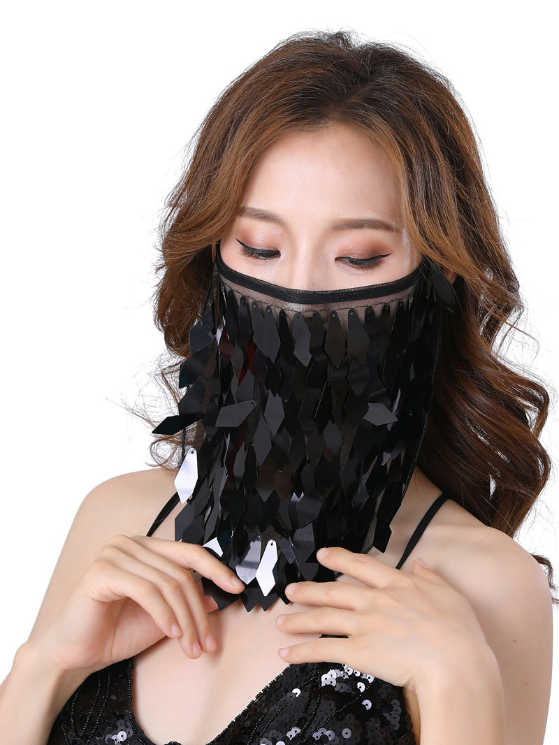 Paillette belly dancer full face veil more colors