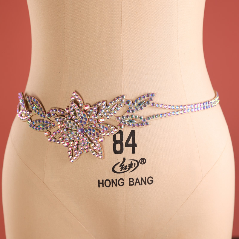 rhinestone sparkling belly dance waist belt YL070