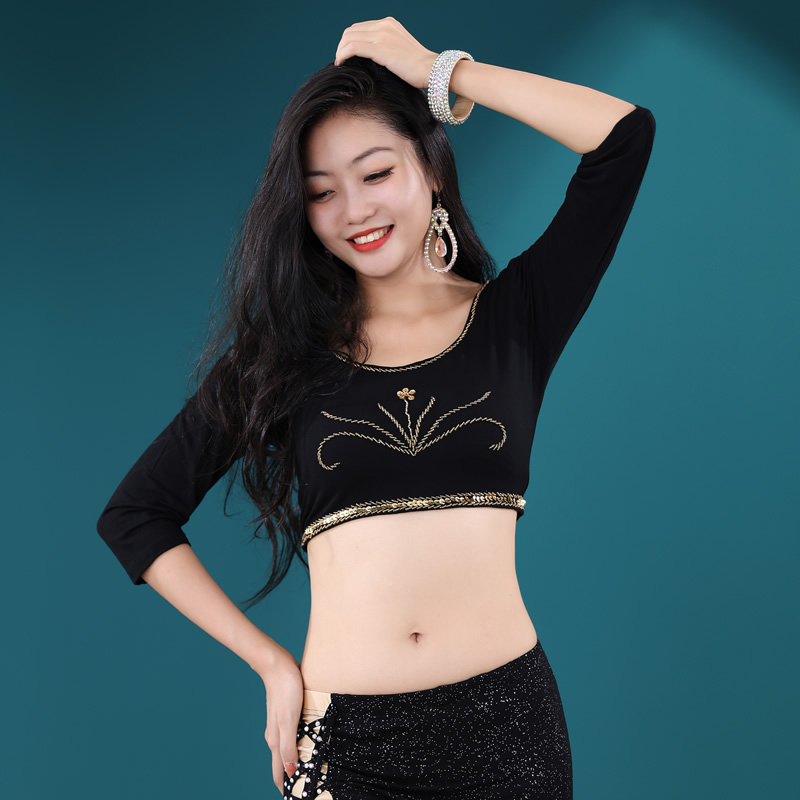 black belly dance tops for ladies