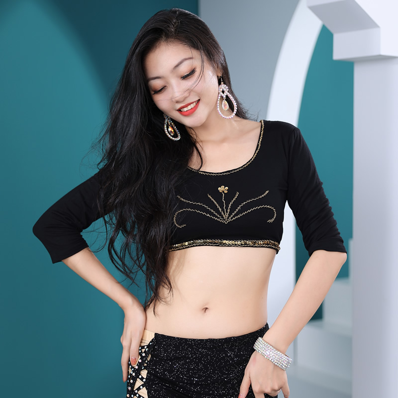 black belly dance tops for ladies