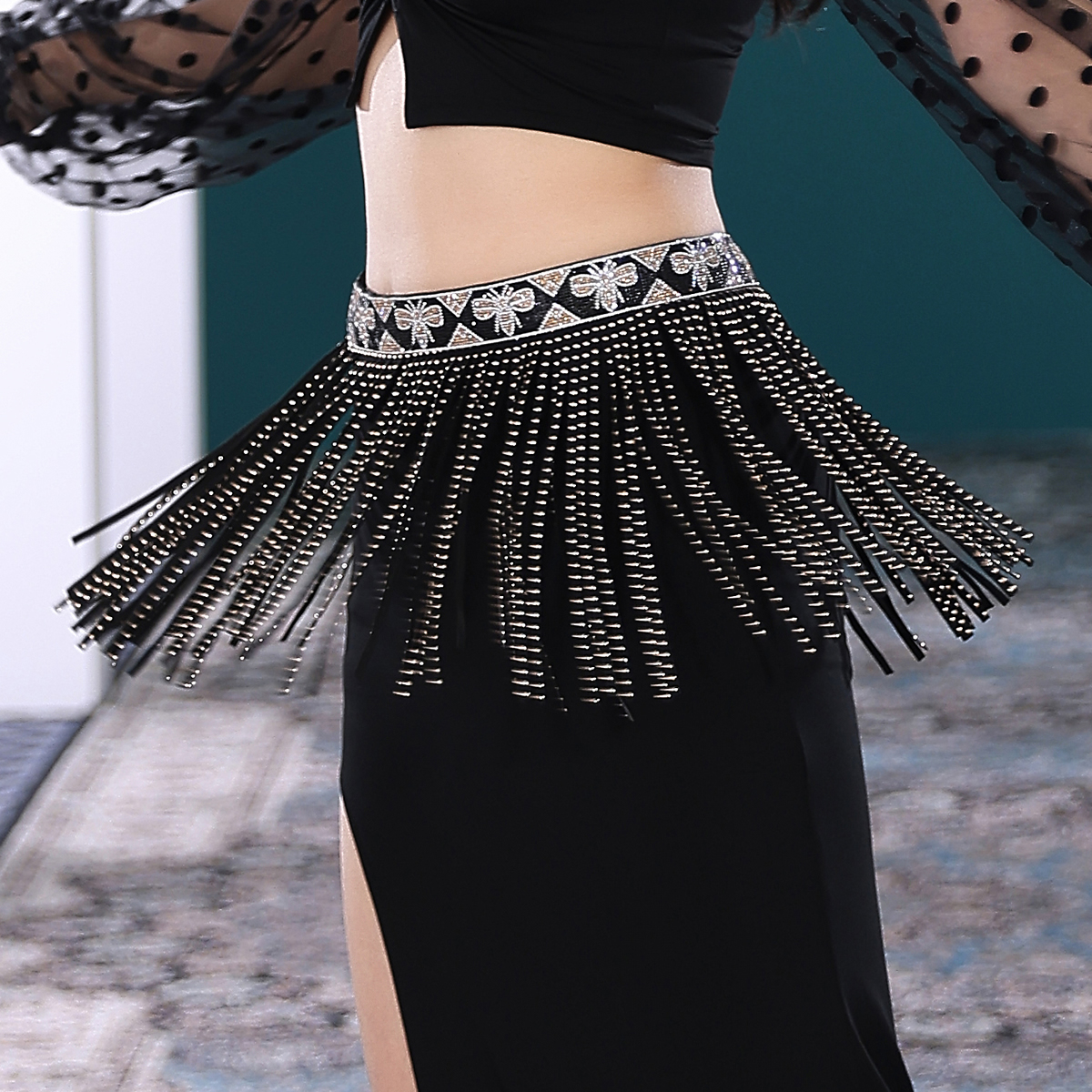 belly dancer hip scarf belt with tassel for ladies